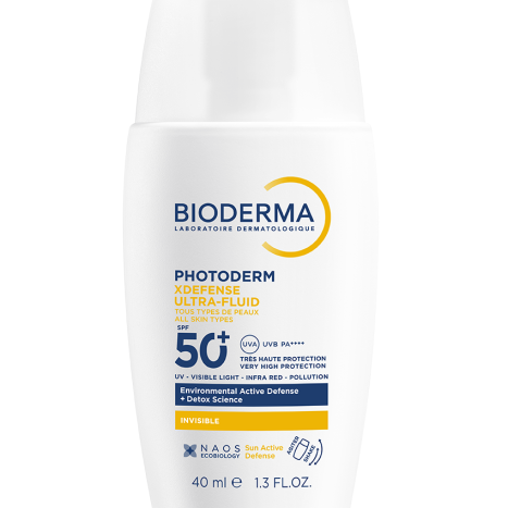 BIODERMA PHOTODERM XDEFENCE SPF50+ слънцезащитен ултрафлуид за лице неутрален 40ml