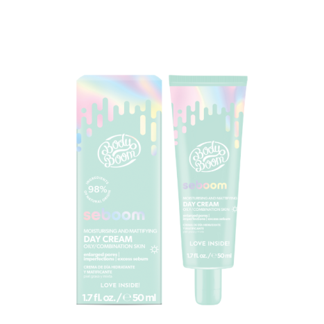 BODY BOOM SEBOOM Крем за лице ДНЕВЕН ХИДРАТИРАЩ и МАТИРАЩ 50ml