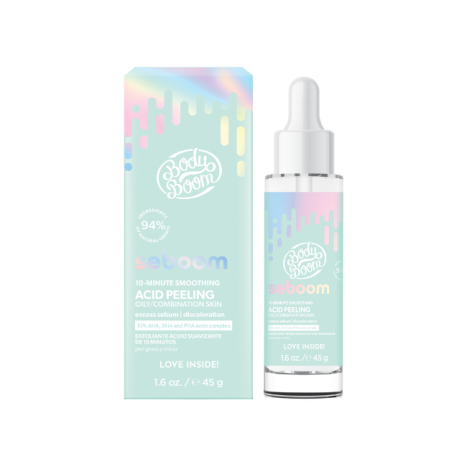 BODY BOOM SEBOOM Пилинг за лице 10-МИНУТЕН ИЗГЛАЖДАЩ 30g