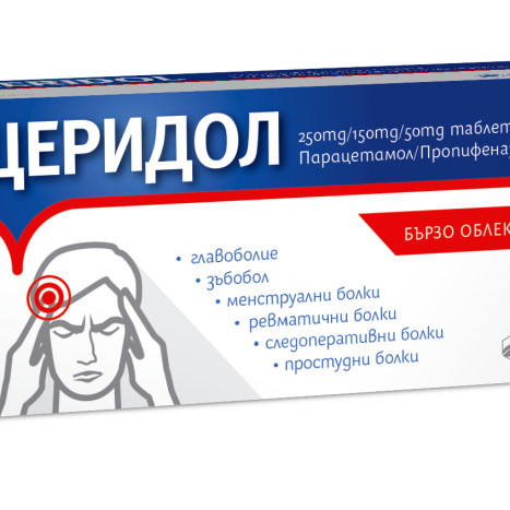 CERIDOL 250mg/150mg/50mg x 20 tabl