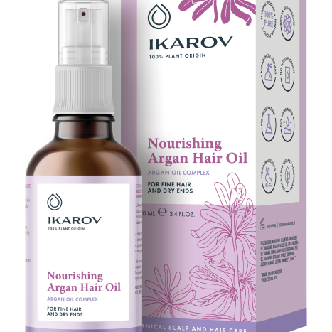 ИКАРОВ Подхранващо арганово масло за коса 100ml