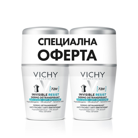 VICHY DUO DEODORANT рол-он против петна и раздразнения 72h 50ml 1+1