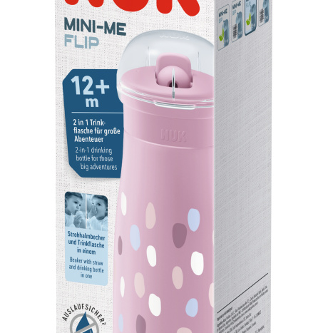 NUK Чаша MINI-ME FLIP PP 450ml лилава, точки