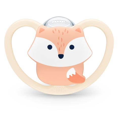 NUK nipple pacifier silicone 0-6 months, 1 pc., Space, Lisitsa