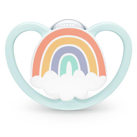 NUK биберон залъгалка силикон 0-6 мес., 1бр., Space