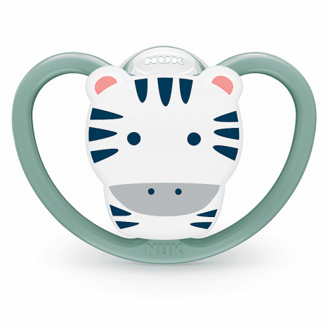 NUK биберон залъгалка силикон 6-18 мес., 1бр., Space