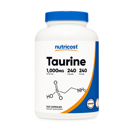 NUTRICOST TAURINE 1000mg per Serving (240 Servings) Таурин за мускули и издържливост x 240 caps