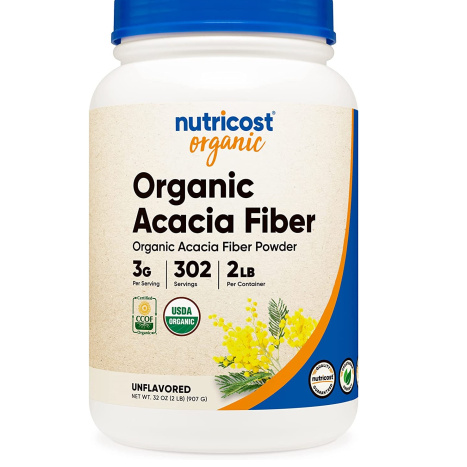 NUTRICOST ORGANIC ACACIA FIBER Acacia Fiber Organic for the digestive, cardiovascular and endocrine systems x 907 g pulvis