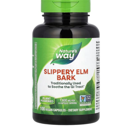 NATURES WAY SLIPPERY ELM червен бряст 400mg за добро храносмилане x 100 caps