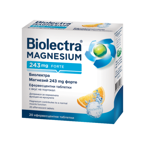 BIOLECTRA MAGNESIUM forte 243mg orange x 20 eff tabl