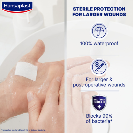 HANSAPLAST AQUAPROTECT водоустойчиви пластири xl 6см x 7см x 5