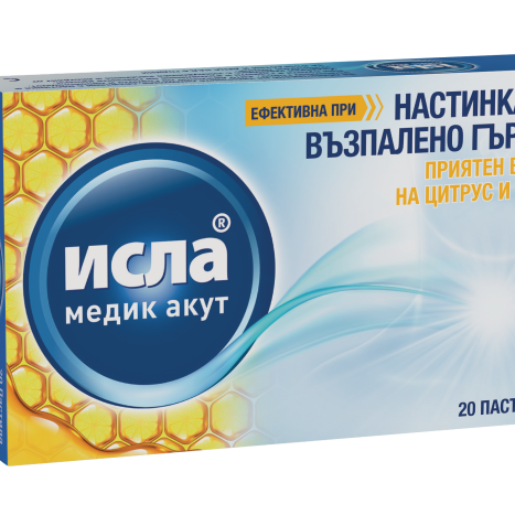ISLA MEDIC ACUTE citrus and honey for colds and sore throats x 20 pastilles