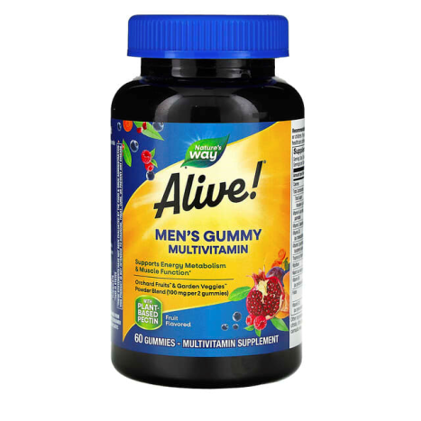 NATURES WAY ALIVE MEN`S желирани мултивитамини за мъже x 60 gummies