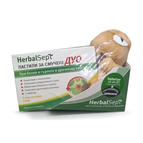 DR.THEISS HERBAL SEPT DUO lozenges with chamomile and honey x 24 + toy