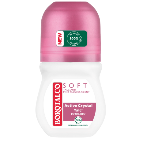 BOROTALCO SOFT Active Crystal Talc 48h deo roll-on Део Рол-он Софт 50 ml