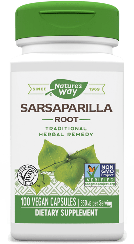 NATURES WAY SARSAPARILLA ROOT 425mg x 100 caps NATURES WAY SARSAPARILLA ROOT 425mg x 100 caps