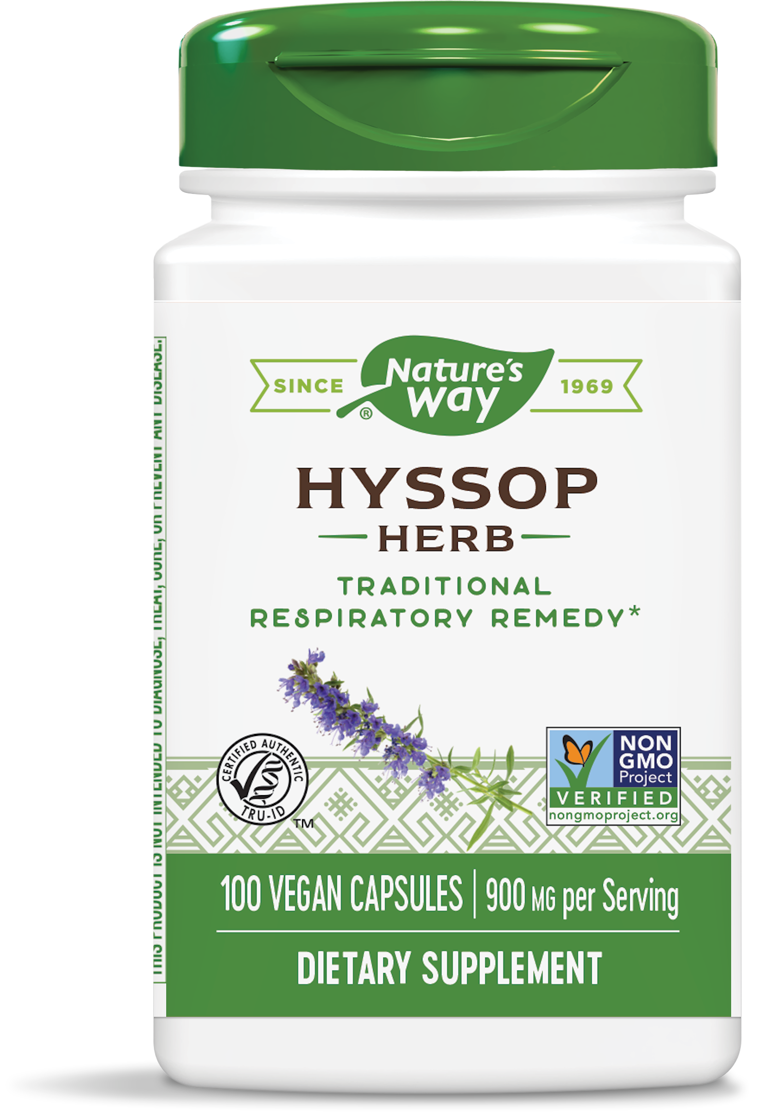 NATURES WAY HYSSOP suitable against cough and bronchitis x 100 caps NATURES WAY HYSSOP suitable against cough and bronchitis x 100 caps