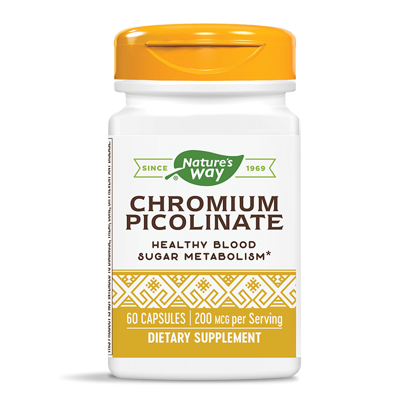 NATURES WAY CHROMIUM PICOLINATE 200mg x 60 caps NATURES WAY CHROMIUM PICOLINATE 200mg x 60 caps